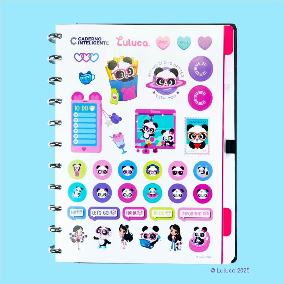 Caderno Inteligente A4 Panda Star By Luluca