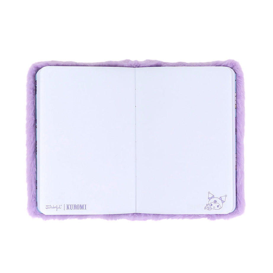Caderno A6 Pautado em Peluche Kuromi Mr.Wonderful