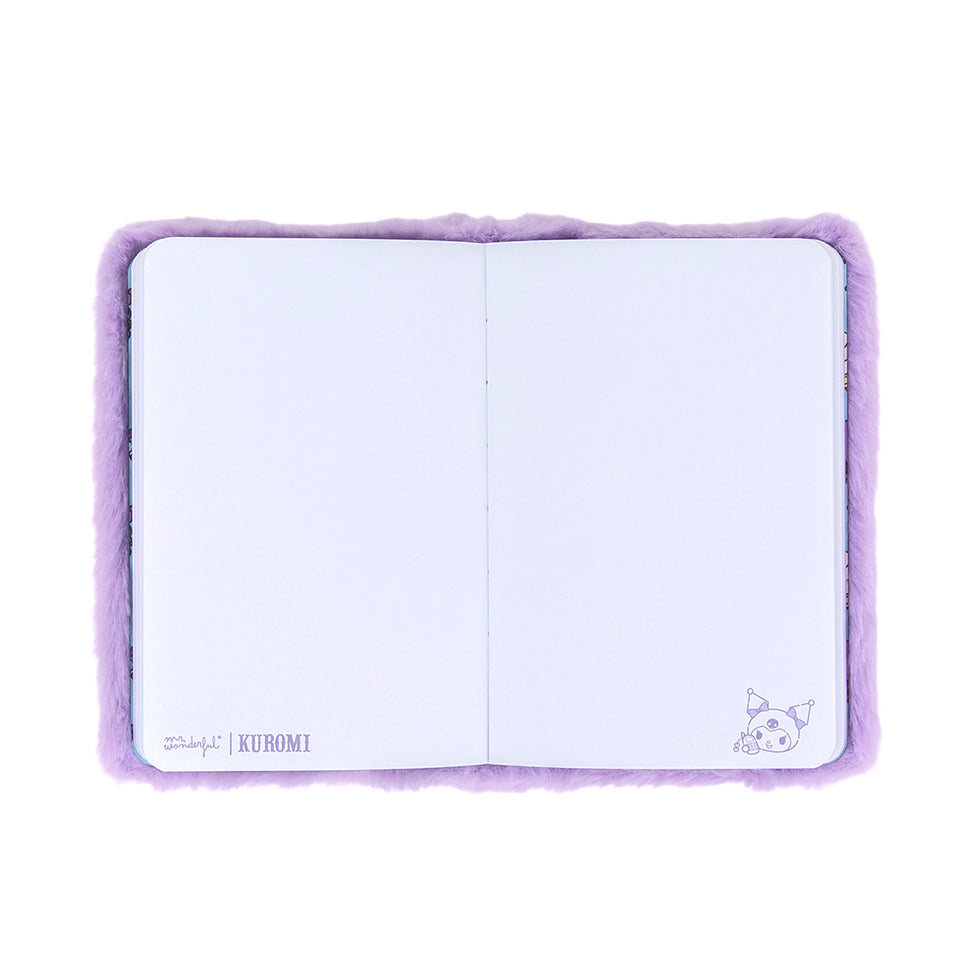 Caderno A6 Pautado em Peluche Kuromi Mr.Wonderful