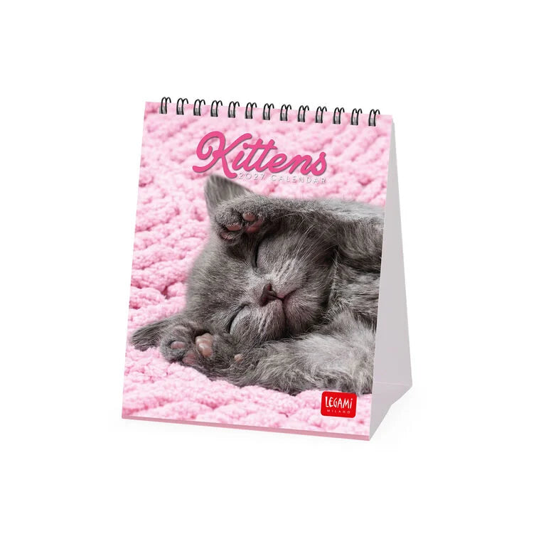 Calendário de Mesa 2027 Gatinhos Kittens Legami