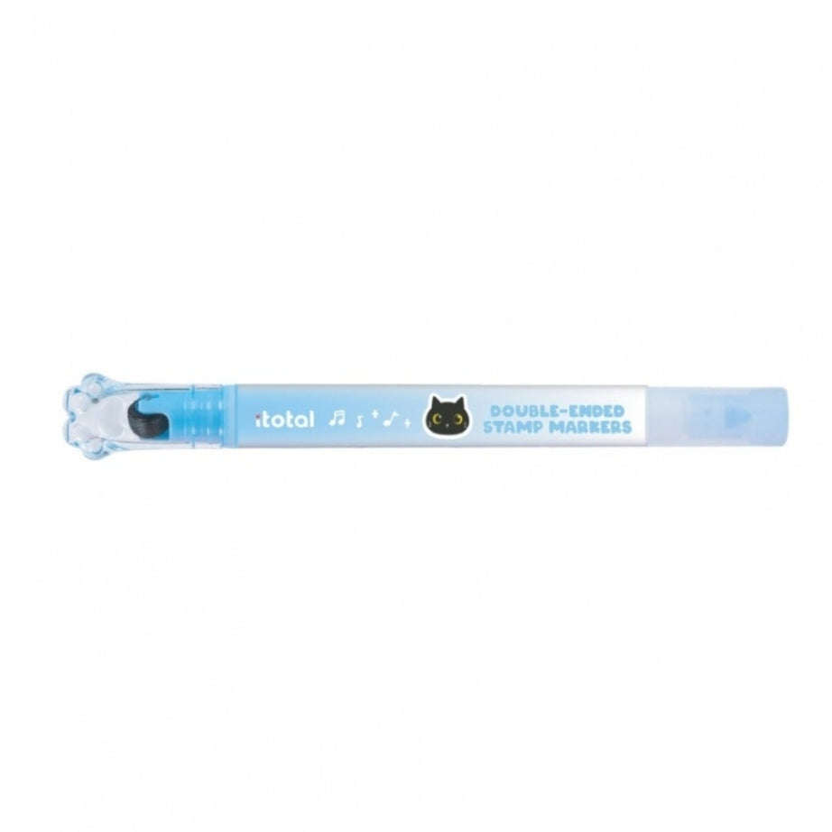 Sublinhador com Carimbo e Glitter Azul Itotal