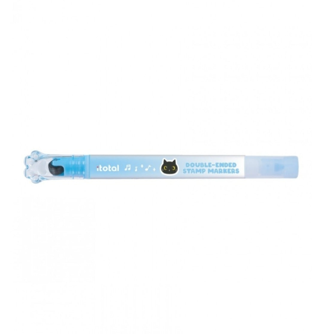 Sublinhador com Carimbo e Glitter Azul Itotal