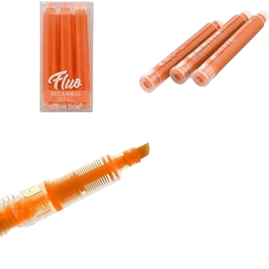 Sublinhador Recarregável Laranja Office Box