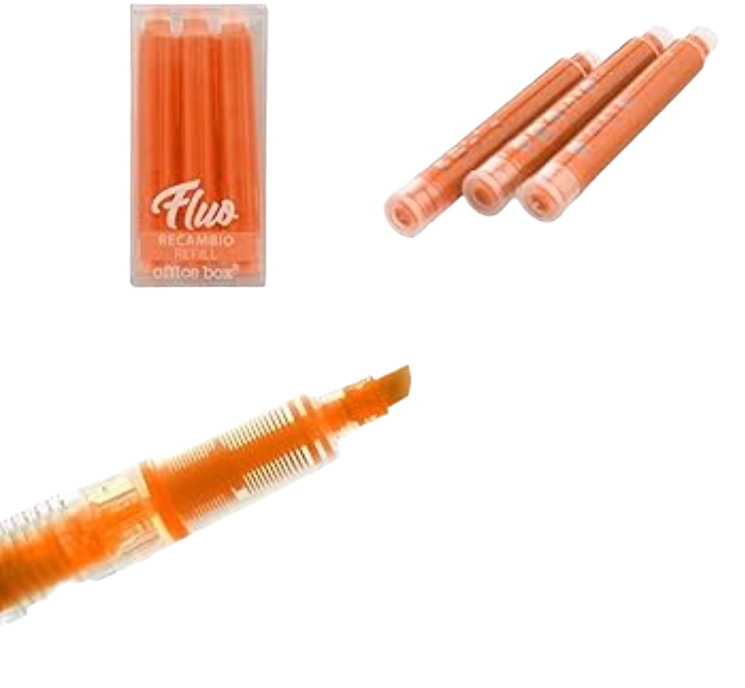 Sublinhador Recarregável Laranja Office Box