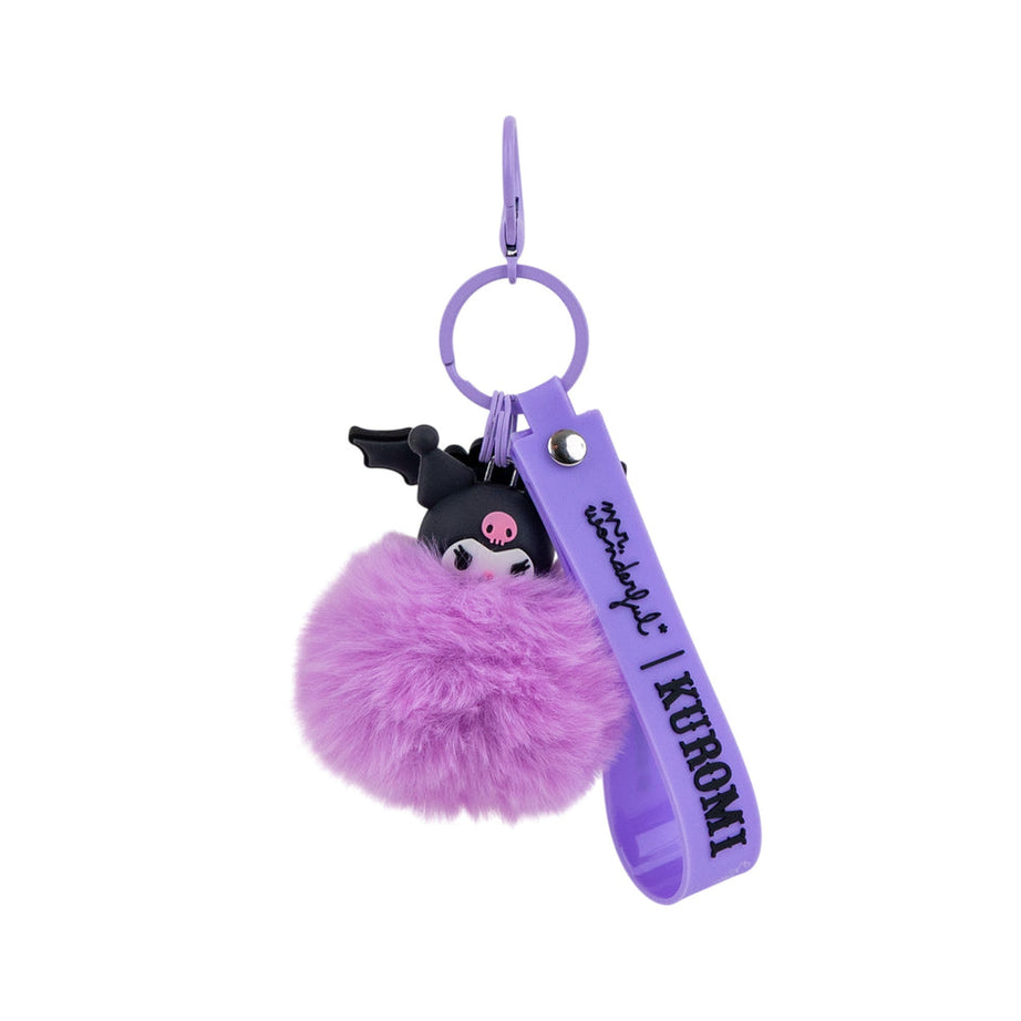 Porta Chaves com Pompom e Pendente Kuromi Mr.Wonderful