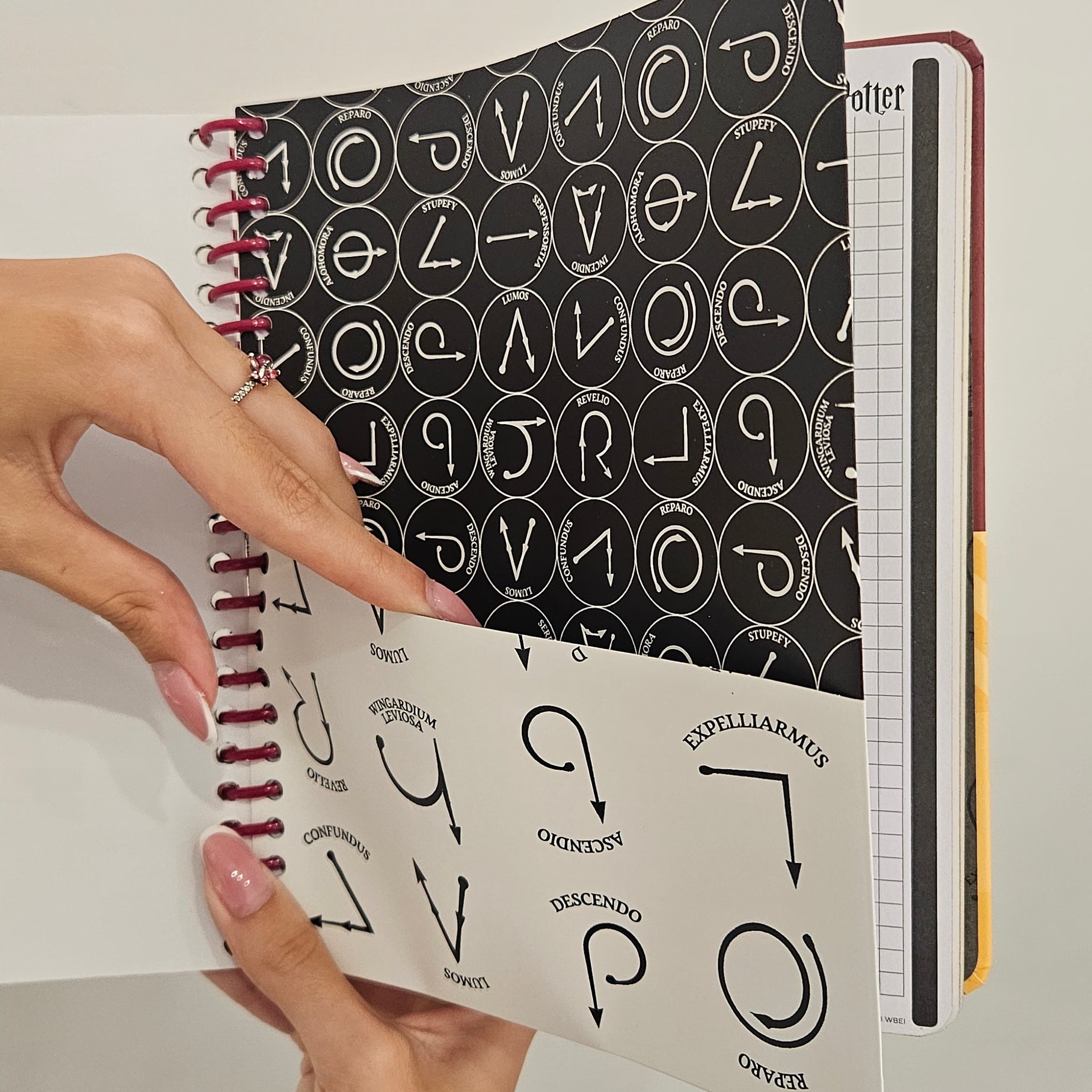 Caderno A5 em Espiral Quadriculado Harry Potter com Autocolantes e Envelope