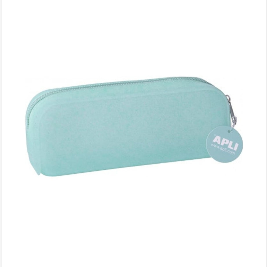 Estojo Silicone com Glitter Verde Apli