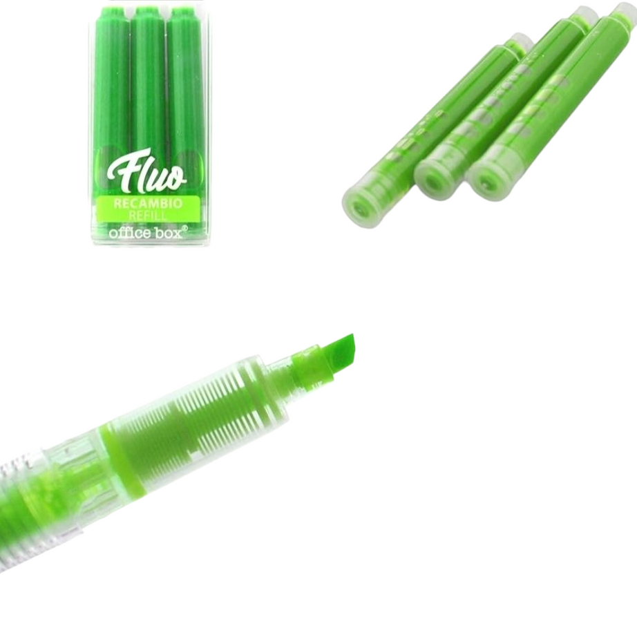 Sublinhador Recarregável Verde Office Box