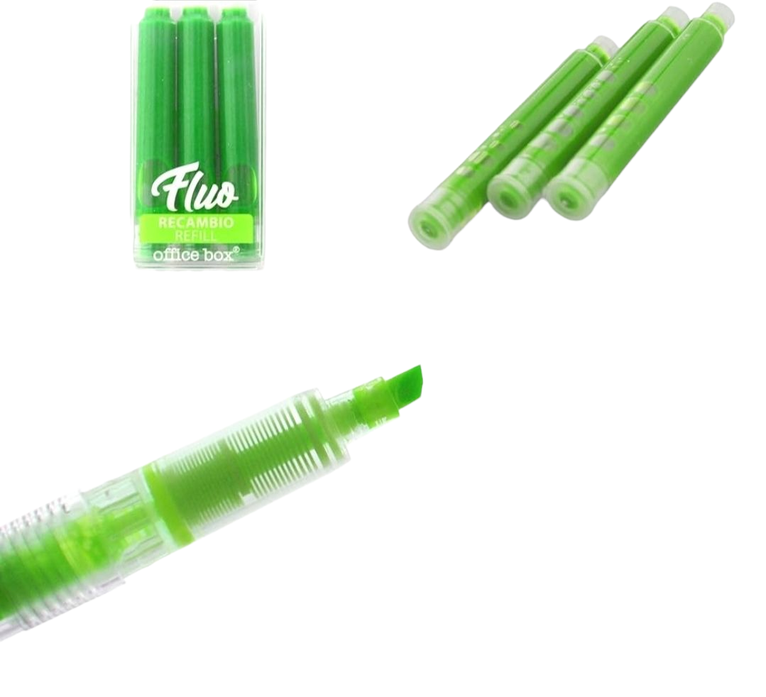 Sublinhador Recarregável Verde Office Box