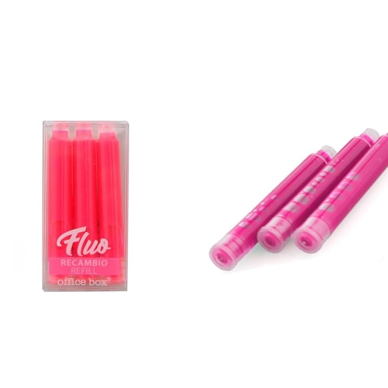 Conjunto de 3 Recargas Rosa para Sublinhador Office Box