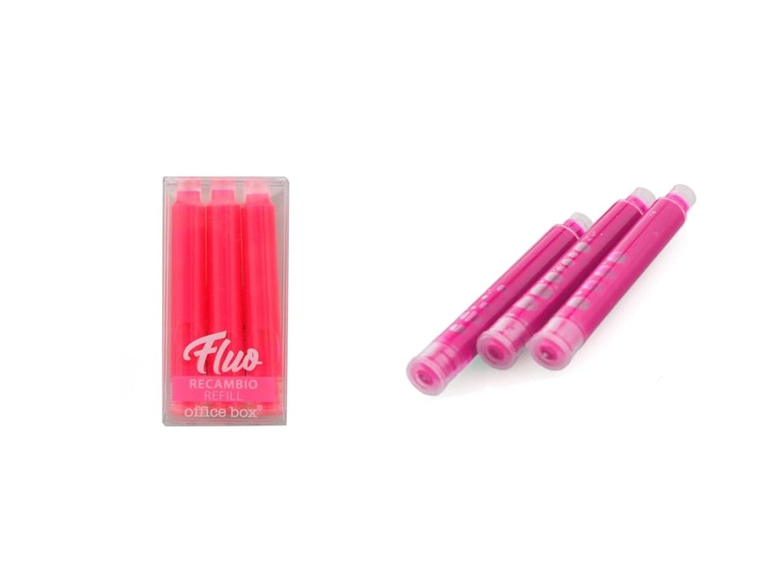 Conjunto de 3 Recargas Rosa para Sublinhador Office Box