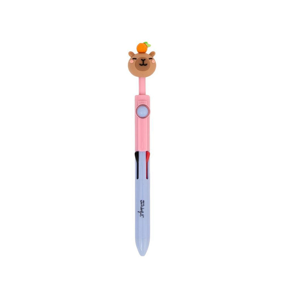 Caneta Capivara Giratória com 4 Cores Mr.Wonderful