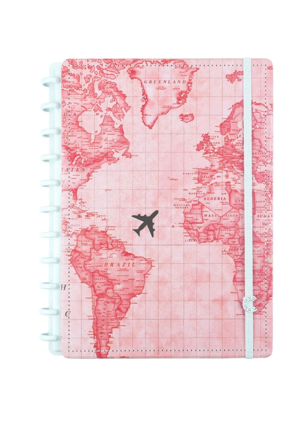 Caderno Inteligente A4 Mapa Mundi Rosa Edição Especial Gocase