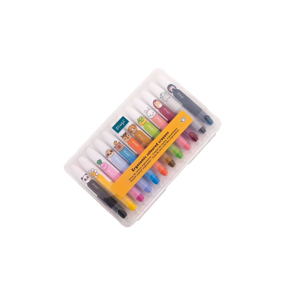 Conjunto 12 Lápis de Cera Ergonómicos Mr.Wonderful