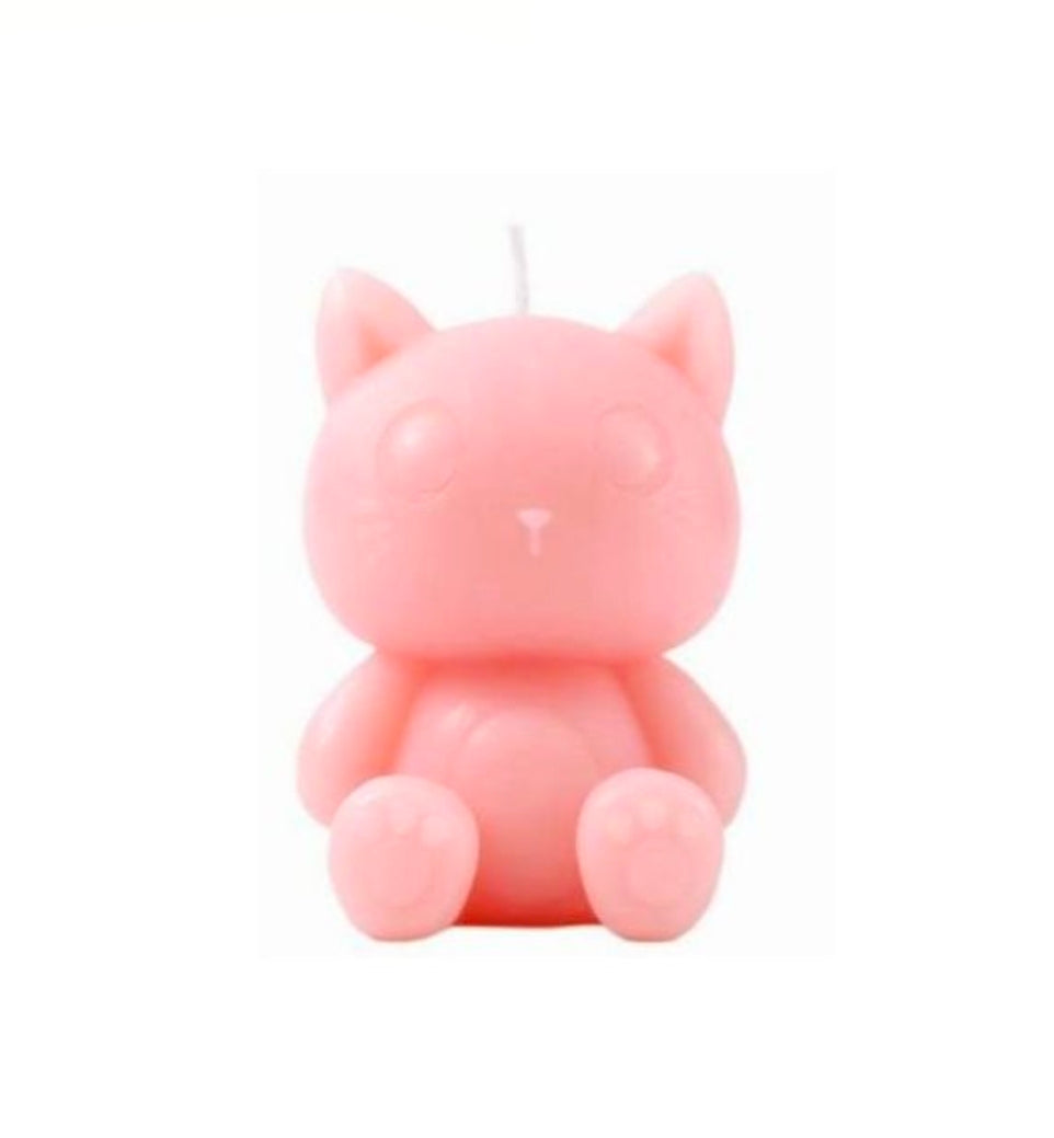 Vela Gato Rosa 3D Aroma Gardénia Itotal