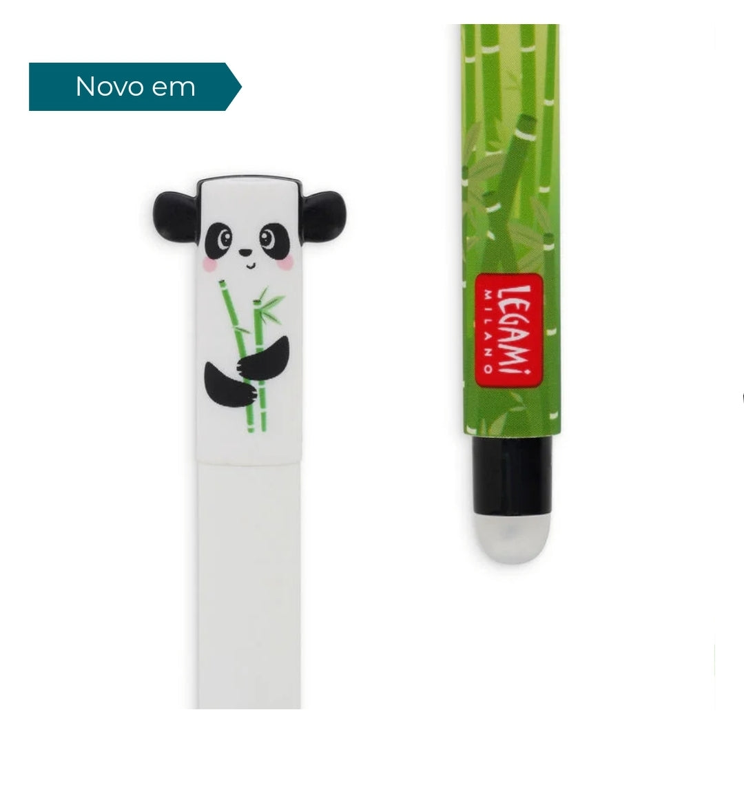 Caneta Apagável Panda com Bambu - Legami