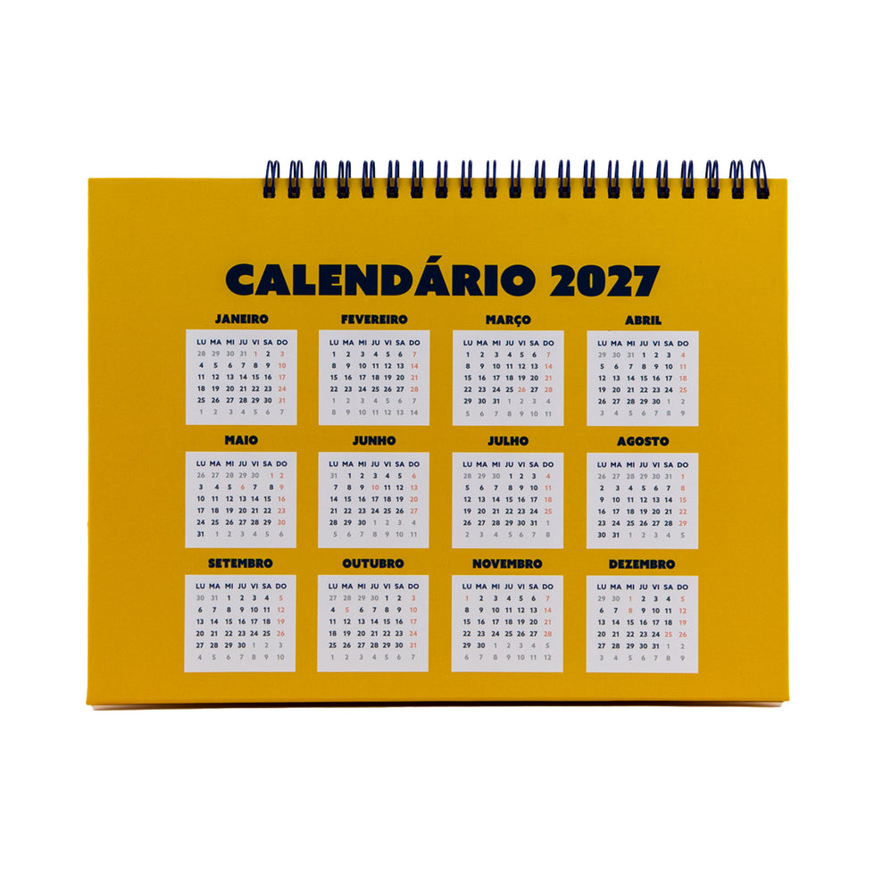 Calendário de Secretária 2027 Mr.Wonderful com Bloco de Notas, Post Its e Autocolantes