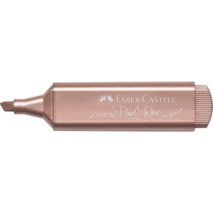 Sublinhador Metálico com Glitter Rosa Pérola Faber-Castell