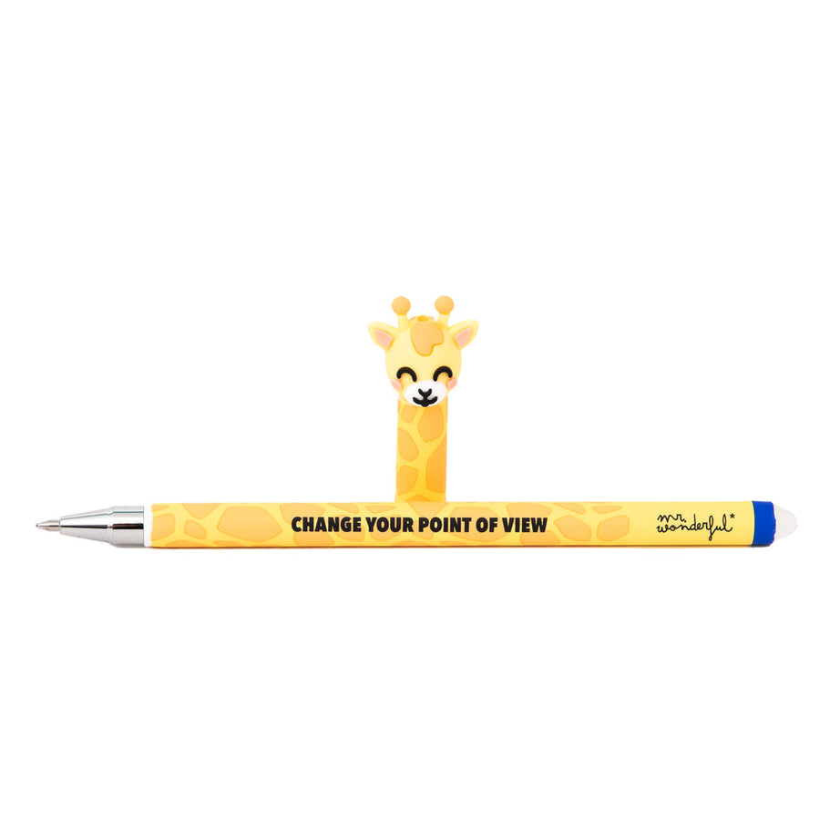 Caneta Apagável Girafa "Change your point of view" Mr.Wonderful
