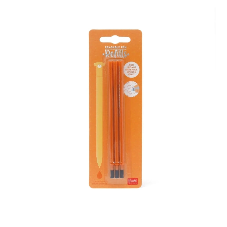 Recarga para Caneta que Apaga Legami Laranja -Set de 3 Unidades