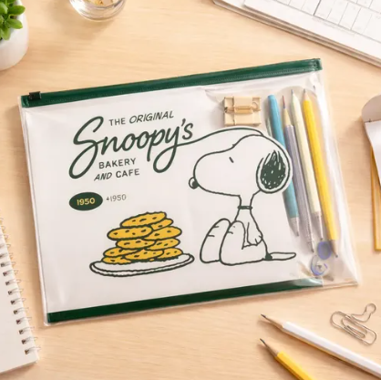 Porta Documentos Snoopy com Fecho em Zip