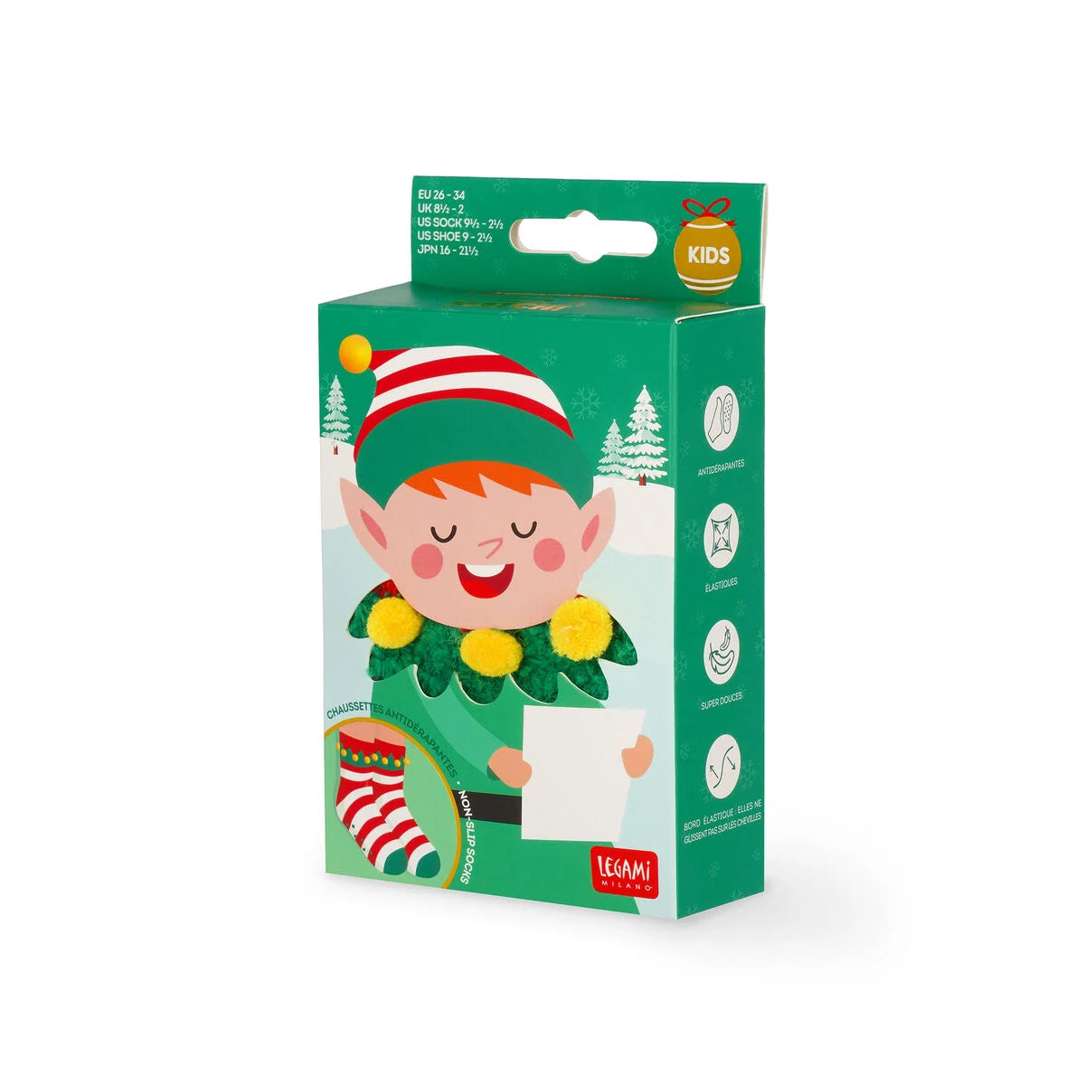 Meias Antiderrapante 3D Duende Tamanho 35-42 Legami