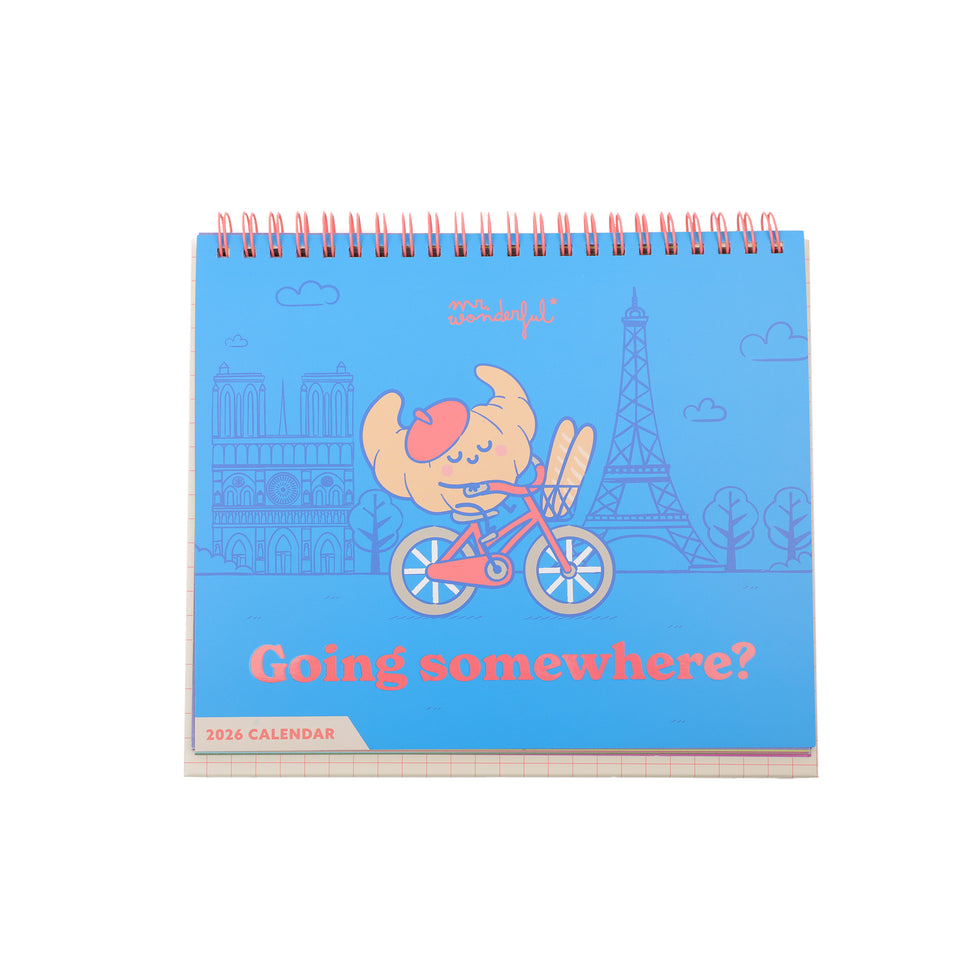 Calendário de Secretária Mr.Wonderful 2026 - Going somewhere?