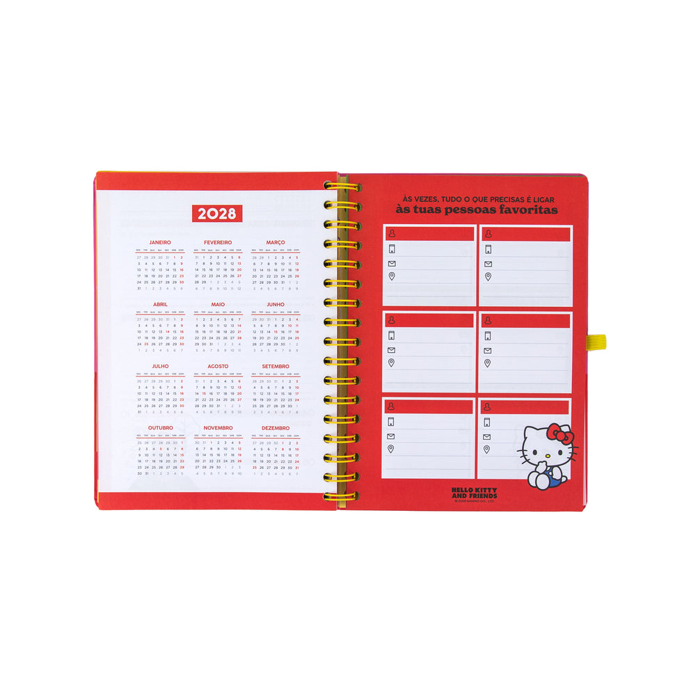 Agenda Semanal 2026/2027 Mr.Wonderful Hello Kitty & Friends "Somos a Melhor Equipa"