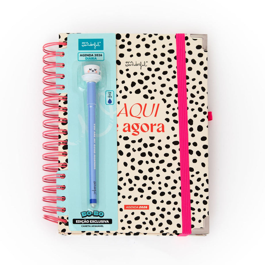 Agenda Diária Mr.Wonderful 2026 - Aqui e Agora - Com Caneta Apagável Exclusiva
