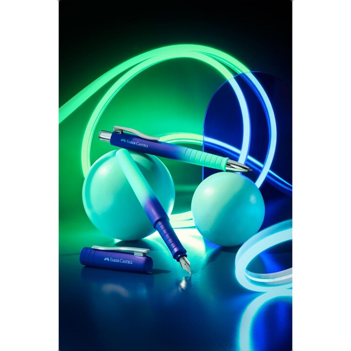 Caneta Esferográfica Poly Ball Buzzing Blue Edição Limitada Faber-Castell