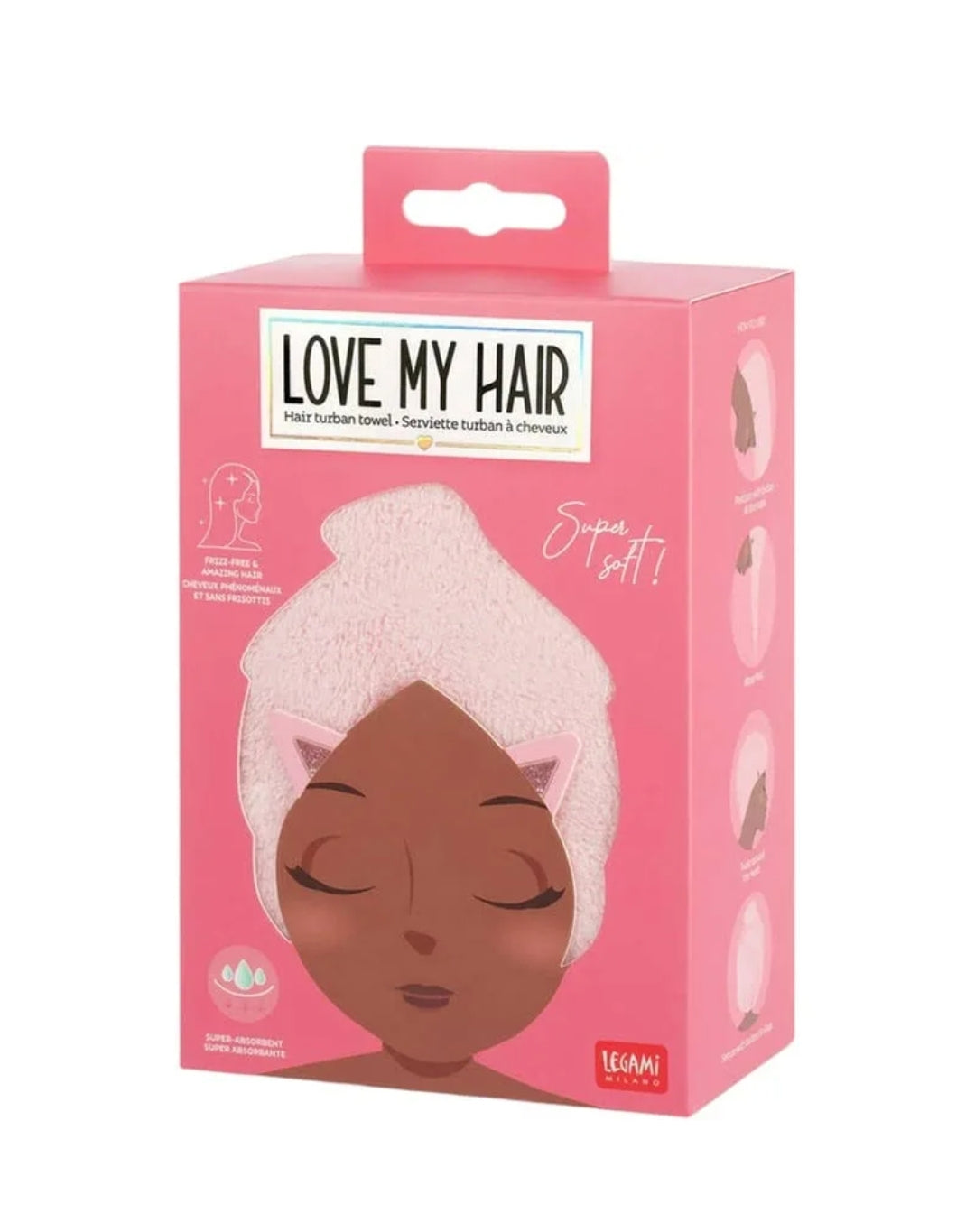 Toalha para Cabelo Gatinho Legami