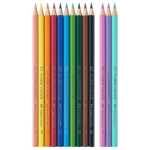 Conjunto Lápis Colorir 10+3 Unicórnio com Autocolantes Faber-Castell