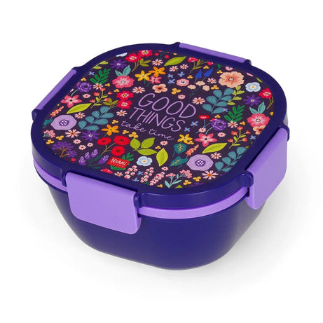Caixa de Almoço (Bowl) com Divisórias Flores Legami