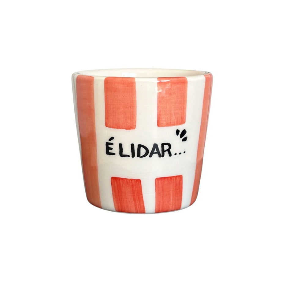 Copo Café "É lidar..." e Marcador de Livros Listrados