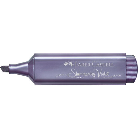 Sublinhador Metálico Violeta Brilhante com Glitter Faber-Castell