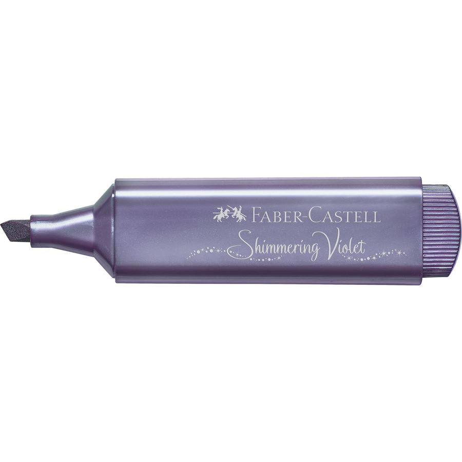 Sublinhador Metálico Violeta Brilhante com Glitter Faber-Castell