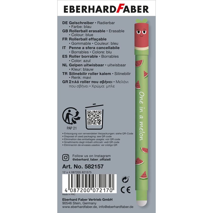 Caneta Apagável Melancia EberhardFaber