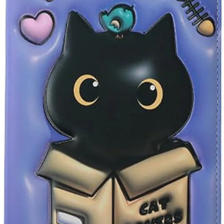Caderno 3D A5 Gato Preto Folhas Lisas Itotal