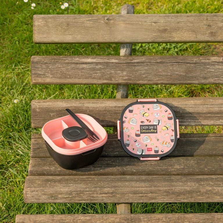 Caixa de almoço ( bowl) com Divisórias Sushi Cat Legami