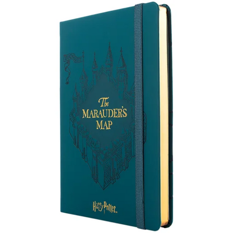 Caderno Premium A5 Pautado com Folhas Ilustradas e  Autocolantes Harry Potter