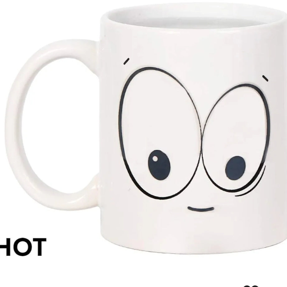 Caneca Olhos de Sono Troca Cor Quente e Frio
