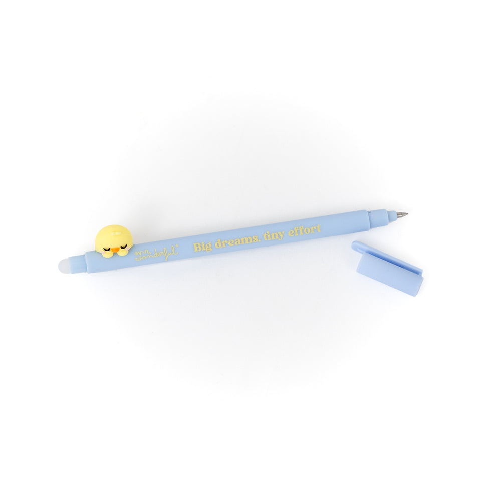 Caneta Apagável Pintainho Lazy "Big dreams, tiny effort" Mr.Wonderful