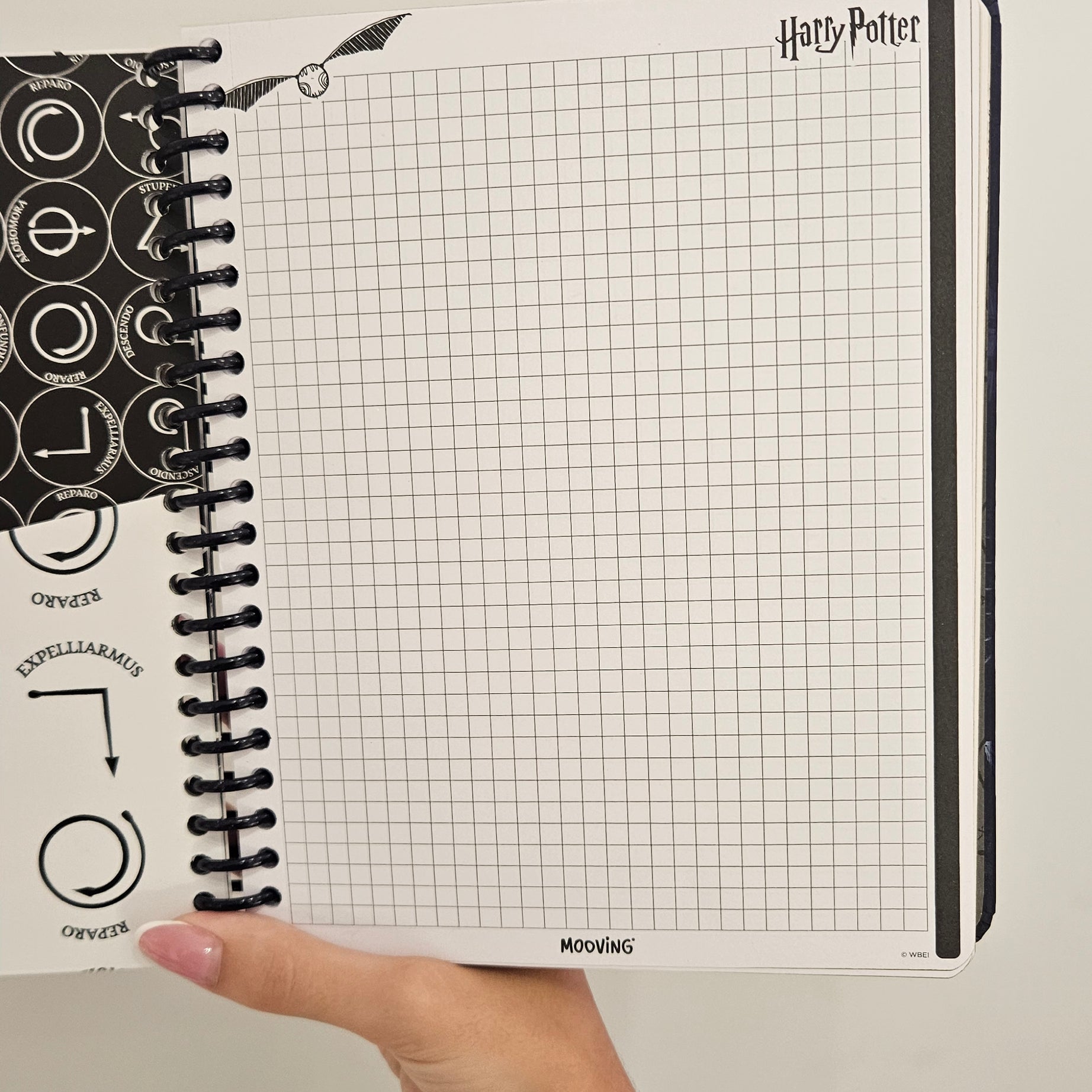 Caderno A5 em Espiral Quadriculado Harry Potter com Autocolantes e Envelope