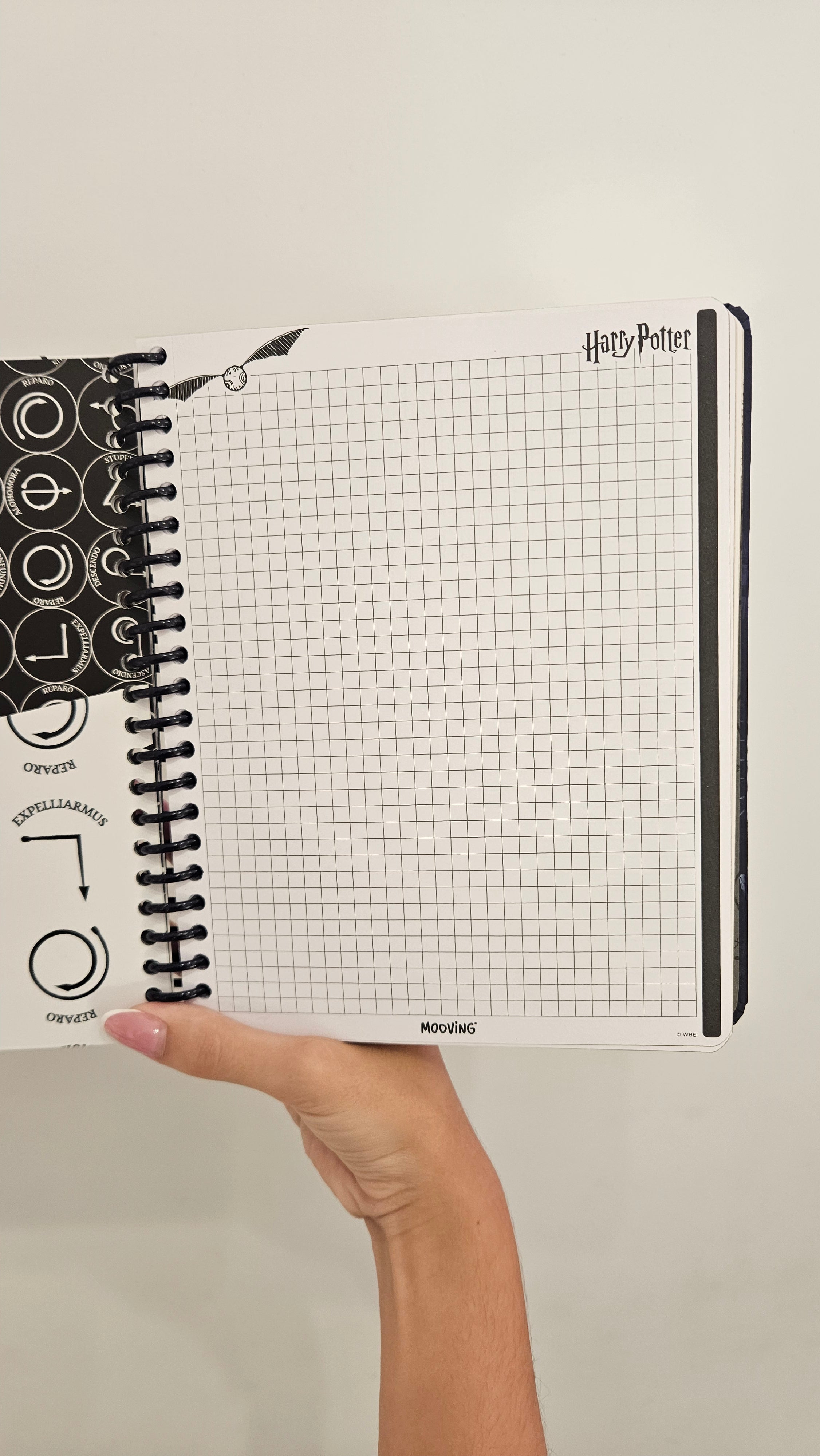 Caderno A5 em Espiral Quadriculado Harry Potter com Autocolantes e Envelope