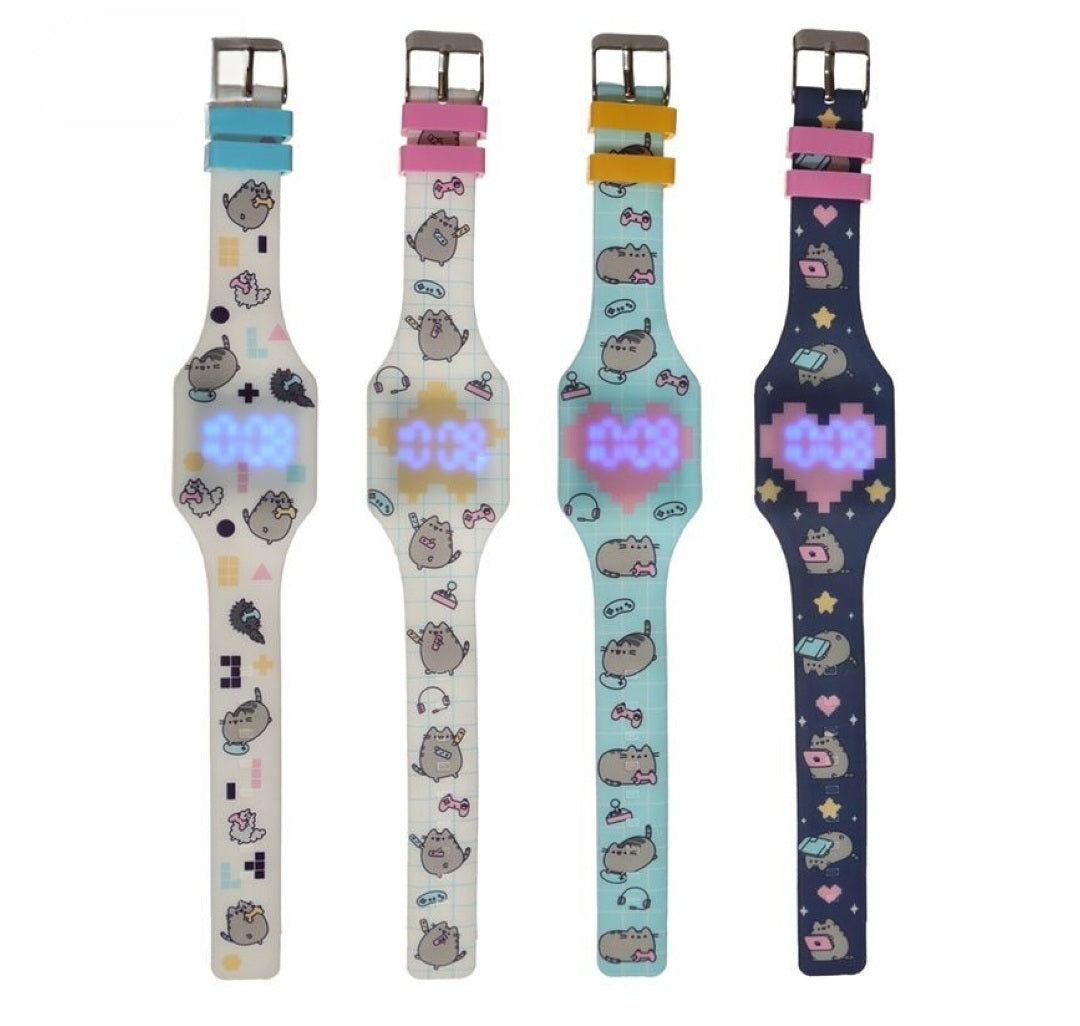 Relógio Digital de Silicone Pusheen