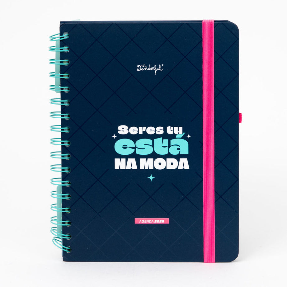 Agenda Semanal Mr.Wonderful 2026 - Seres tu está na moda - Com Caneta Exclusiva