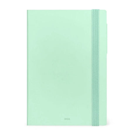 Agenda Diária 2026 Verde Pastel Legami