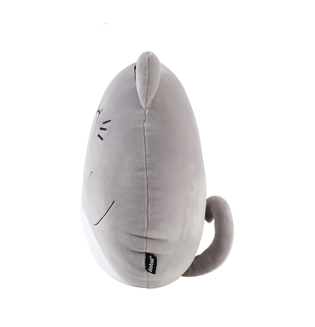 Peluche Almofada Grande Gato Cinza