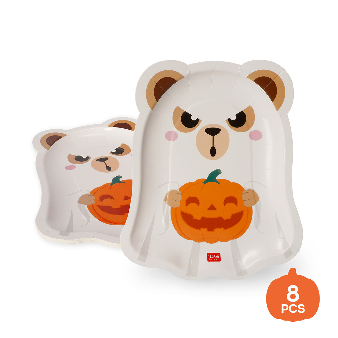 Brevemente - Conjunto de 8 Pratos de Papel Halloween Legami