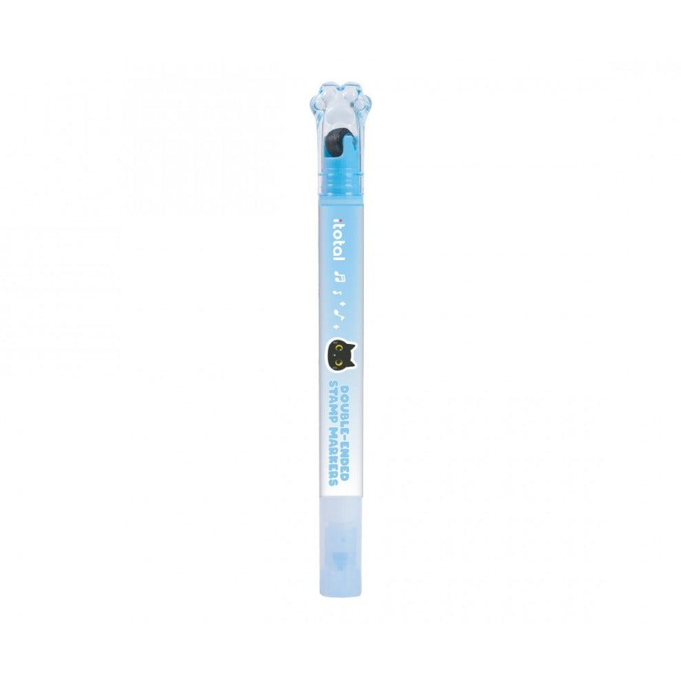 Sublinhador com Carimbo e Glitter Azul Itotal